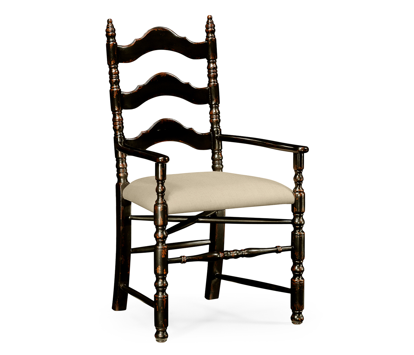 Black Oak Ladder Back Country Chair (Arm)