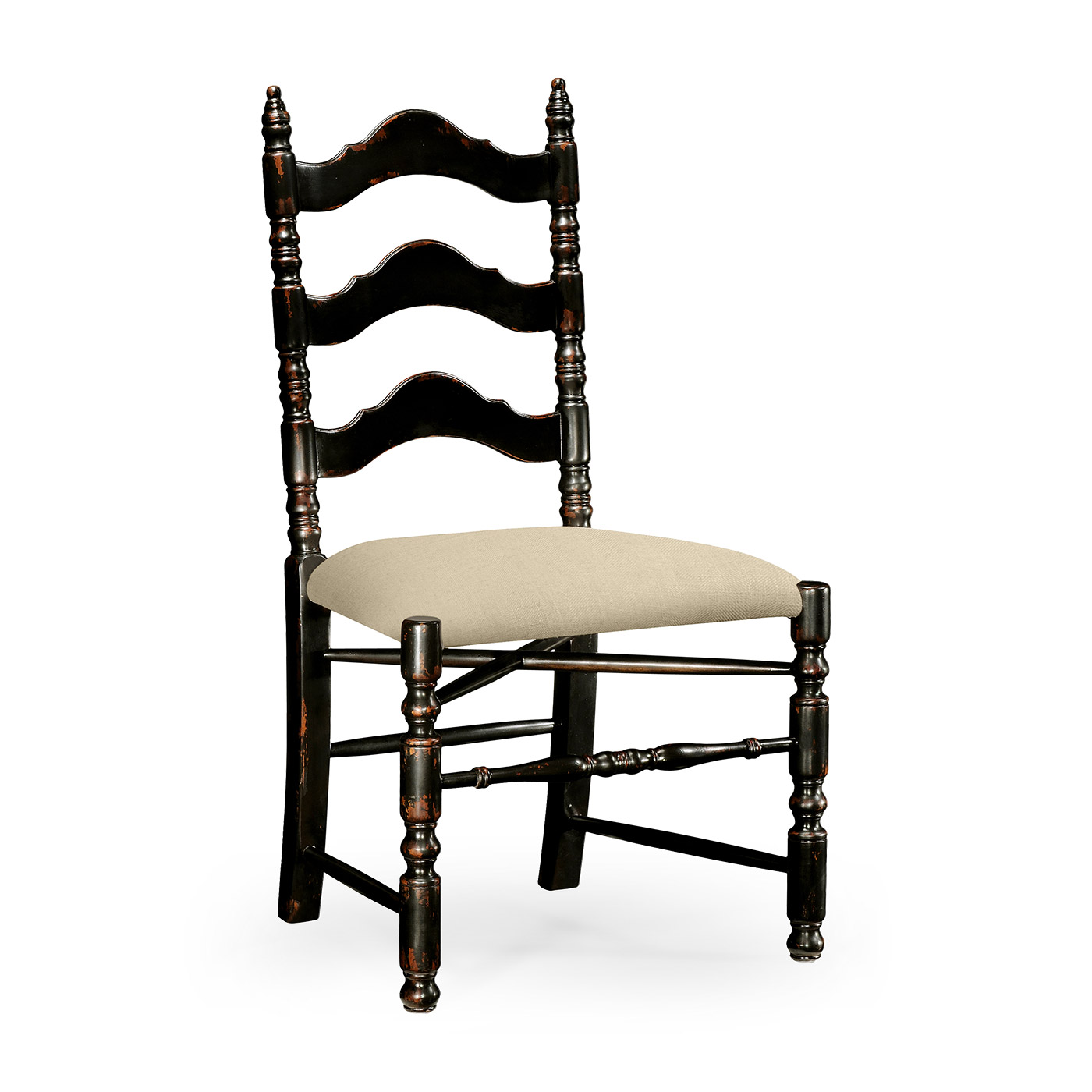 Black Oak Ladder Back Country Chair (Side)