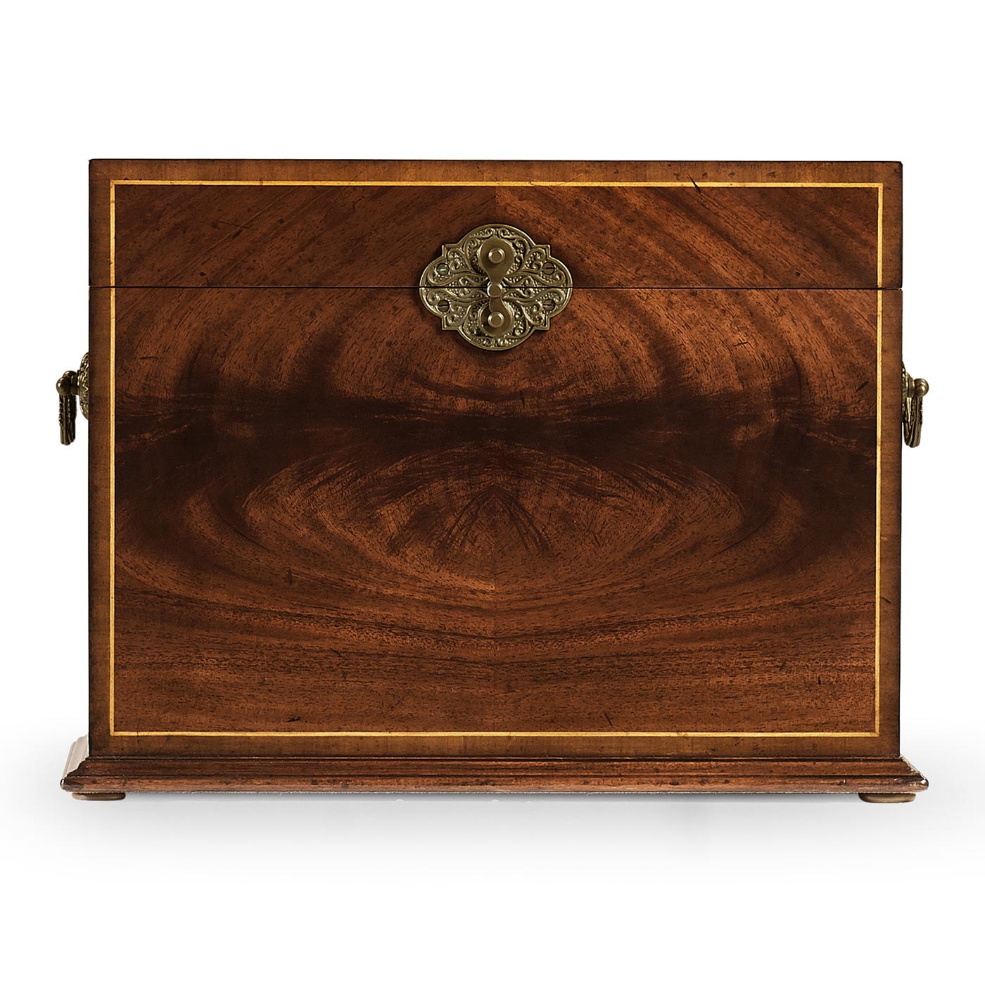 Tall Square Crotch Mahogany Jewellery Box