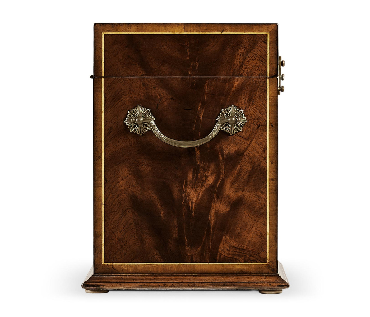 Tall Square Crotch Mahogany Jewellery Box