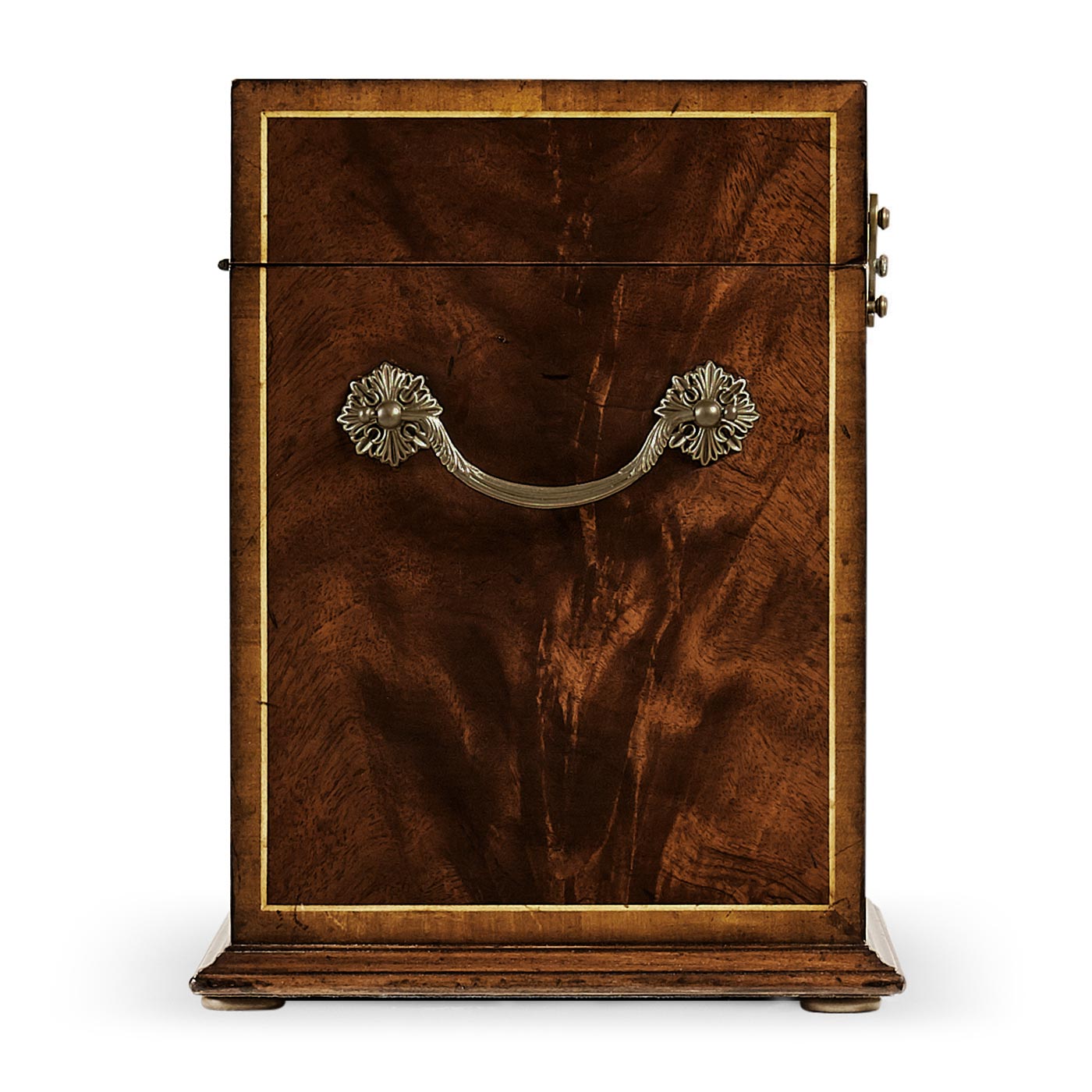 Tall Square Crotch Mahogany Jewellery Box