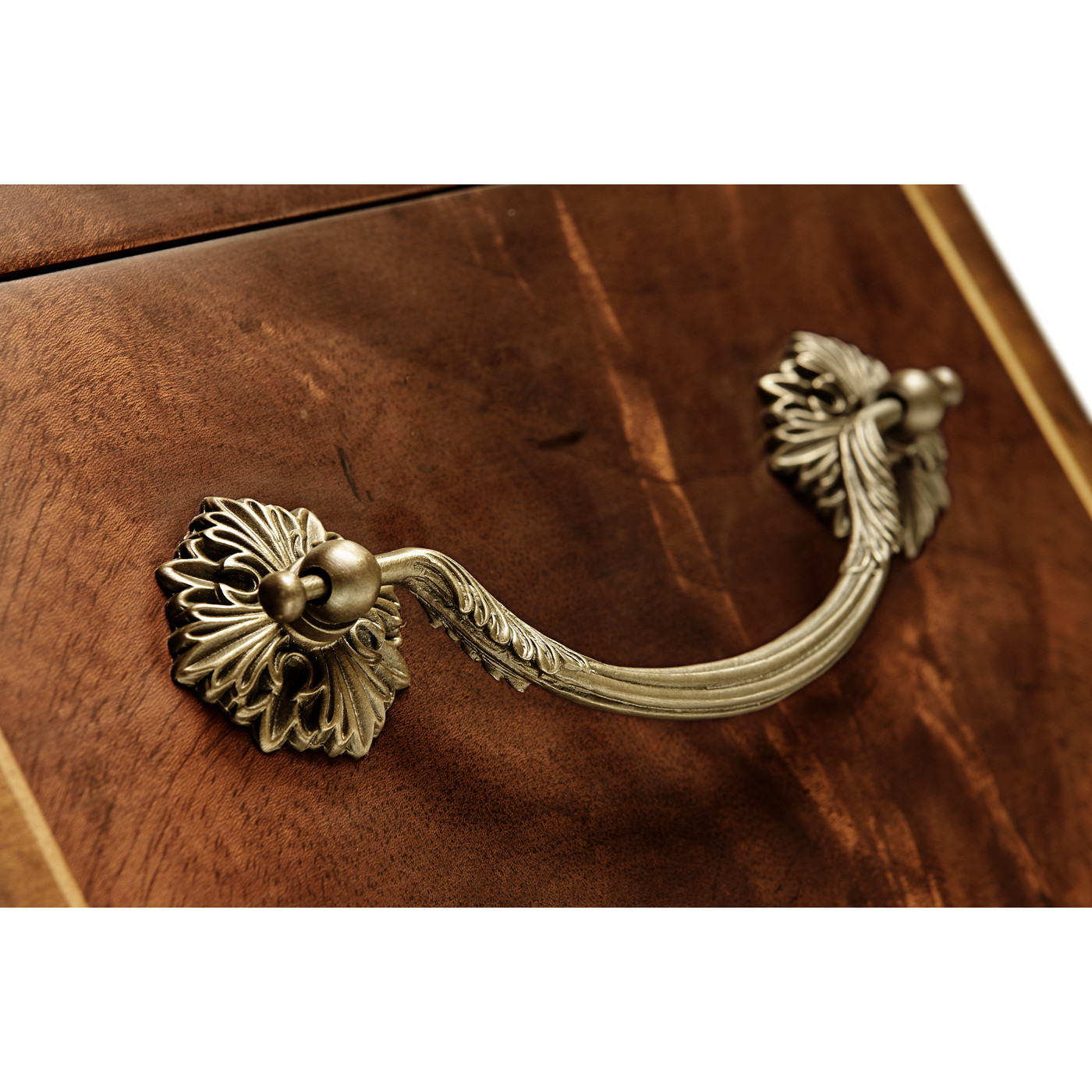 Tall Square Crotch Mahogany Jewellery Box