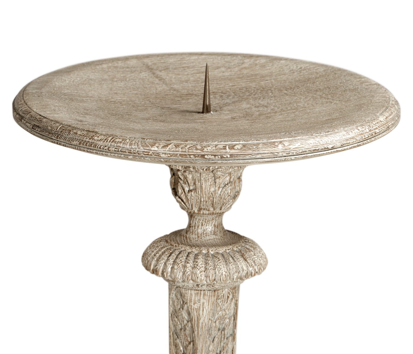 Baroque Style Grey Oak Candlestand