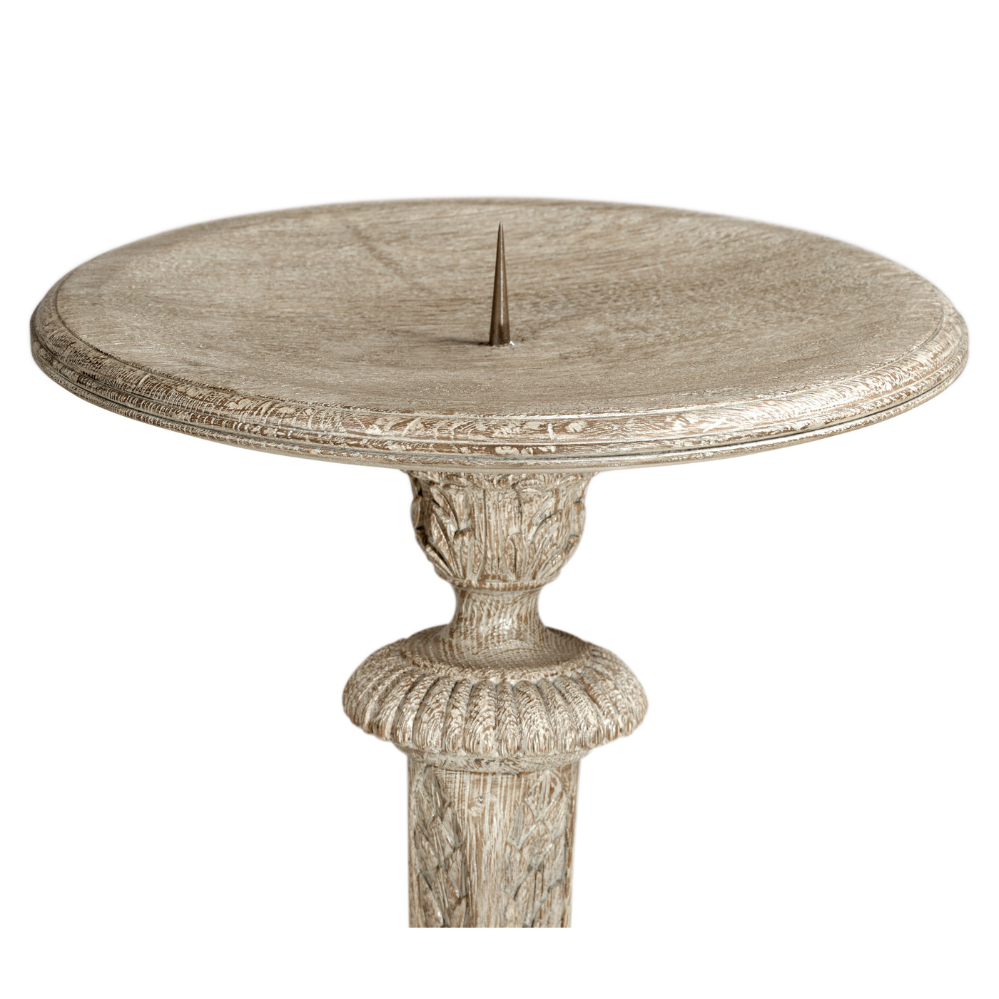 Baroque Style Grey Oak Candlestand