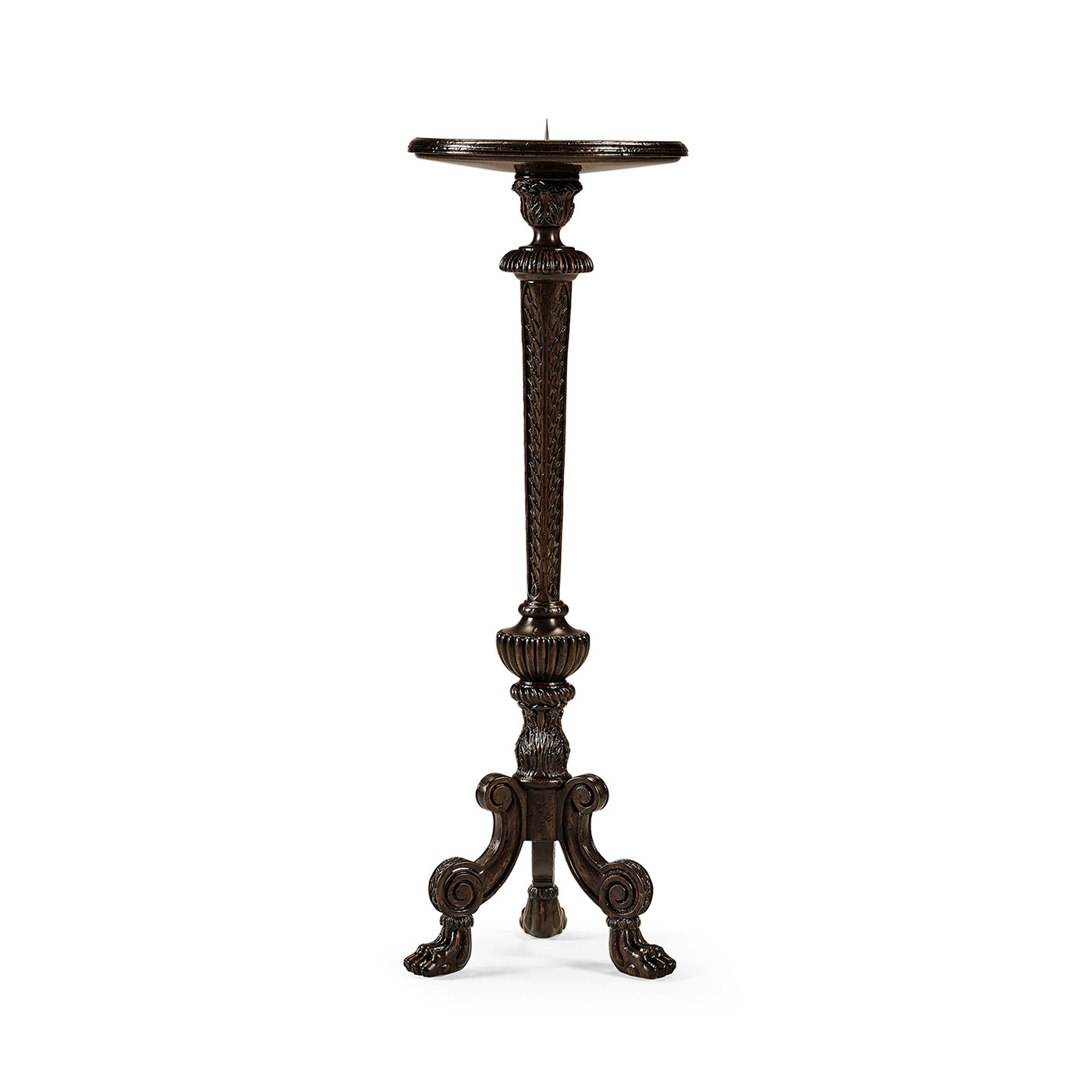 Baroque Style Dark Oak Candlestand