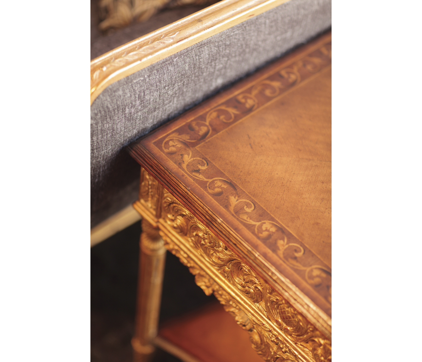 Louis XIV Style Square Side Table