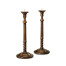 Pair of Tall Fluted Walnut Candlesticks