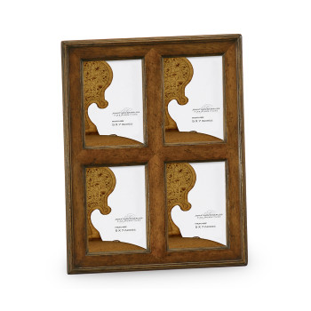 Quadruple Country Walnut Picture Frame (5