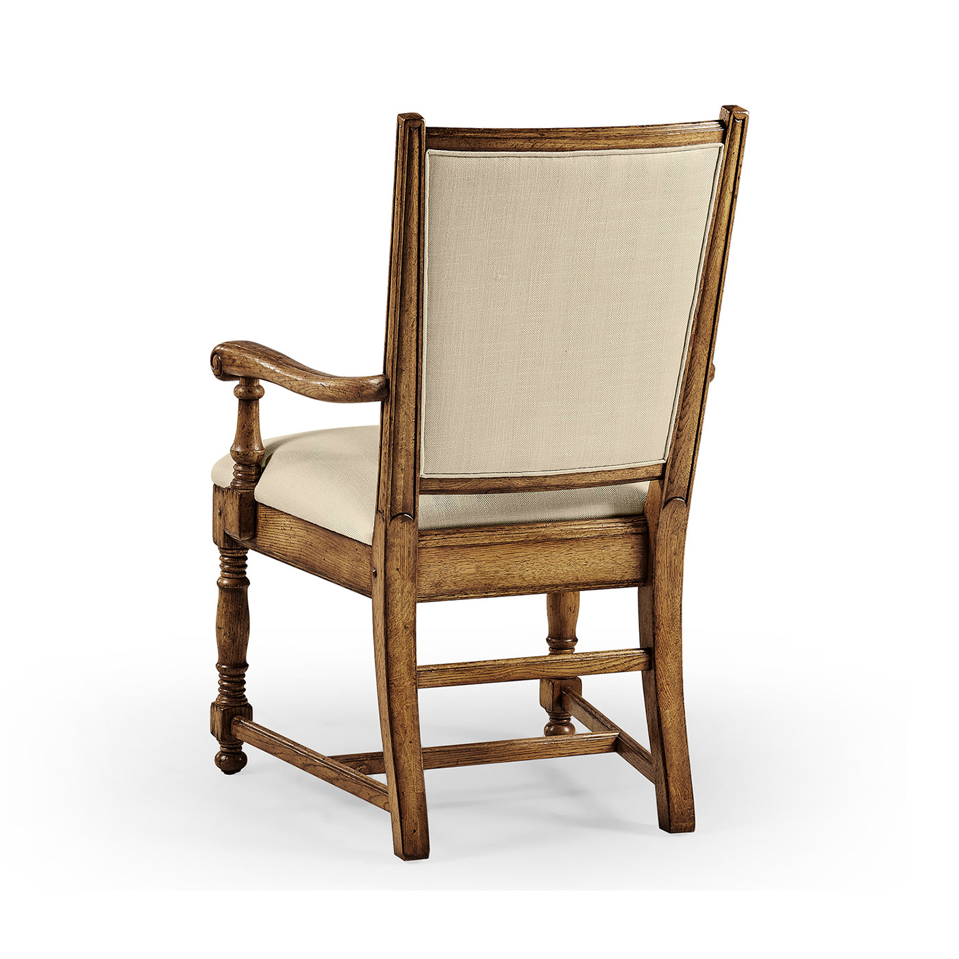 Distressed Light Brown Chestnut Country Arm Chair