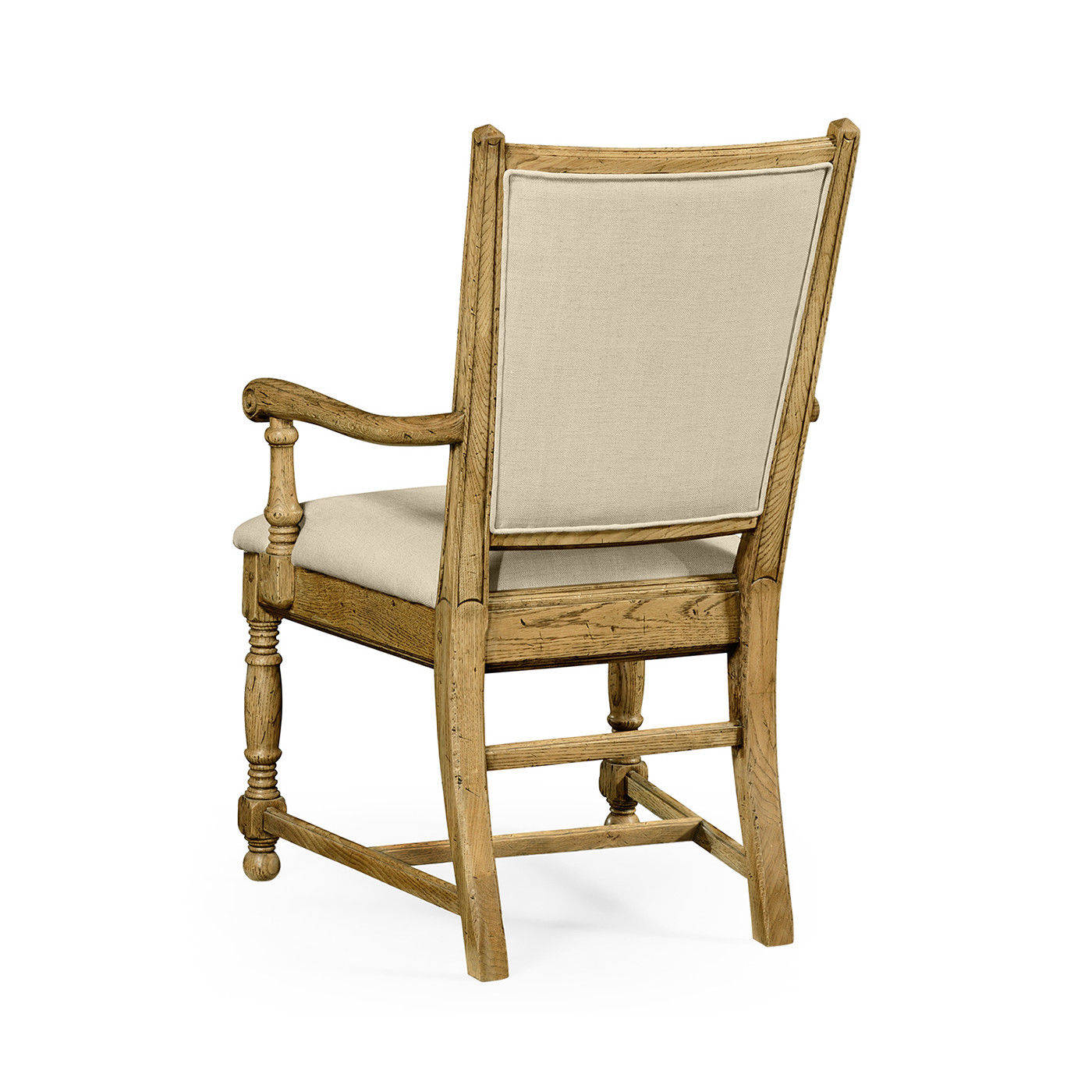 Distressed Natural Oak Country Arm Chair