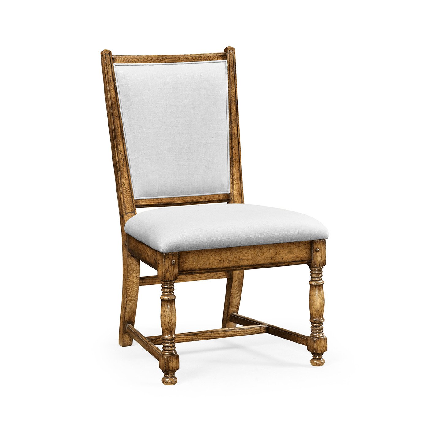 Distressed Light Brown Chestnut Country Side Chair