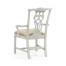 Casual Chippendale Grey Mahogany Arm Chair