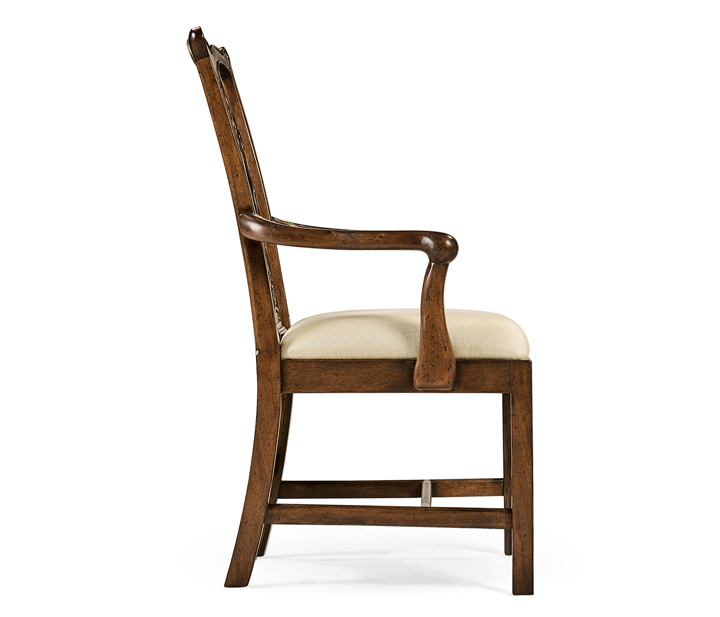 Buckingham Chippendale Antique Mahogany Arm Chair