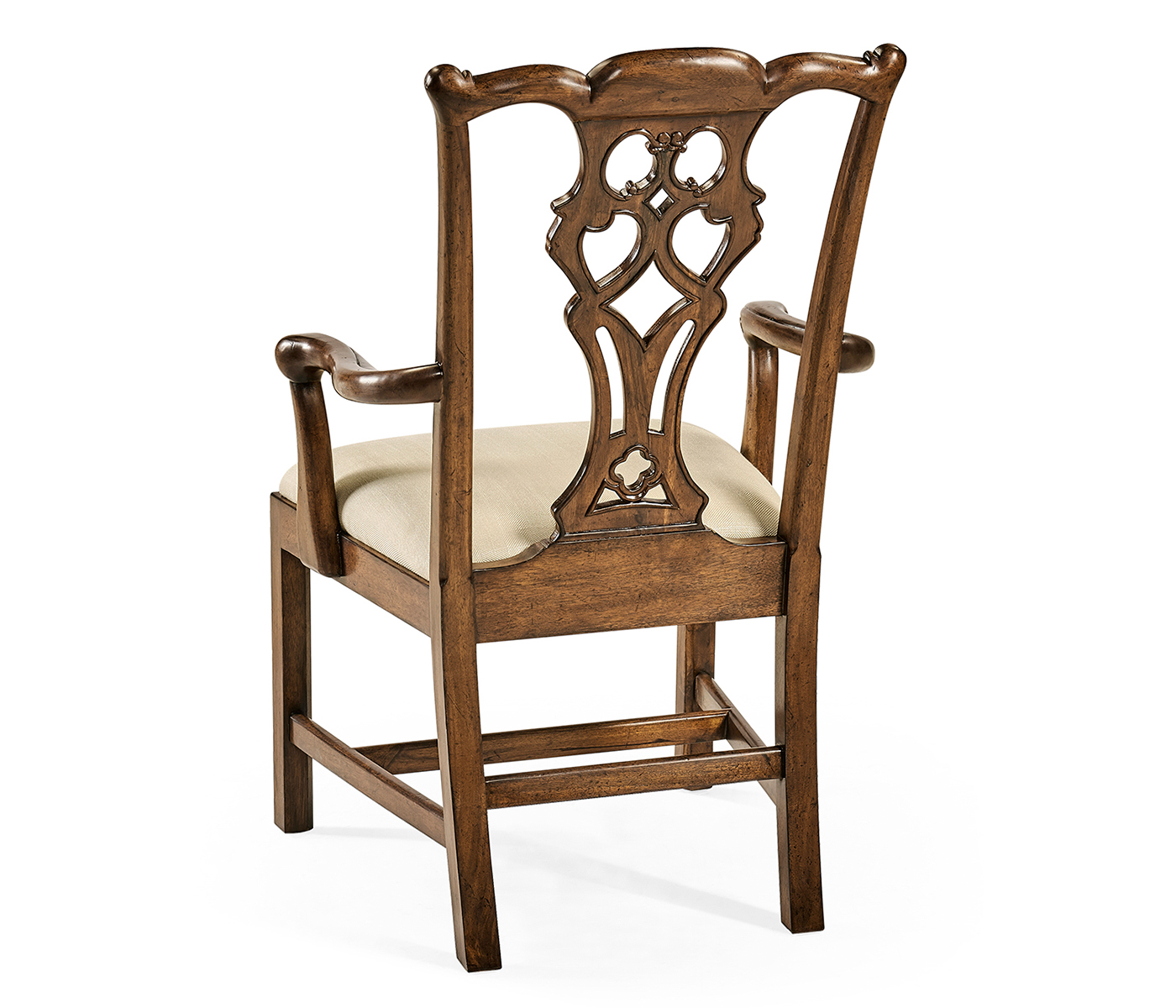 Buckingham Chippendale Antique Mahogany Arm Chair