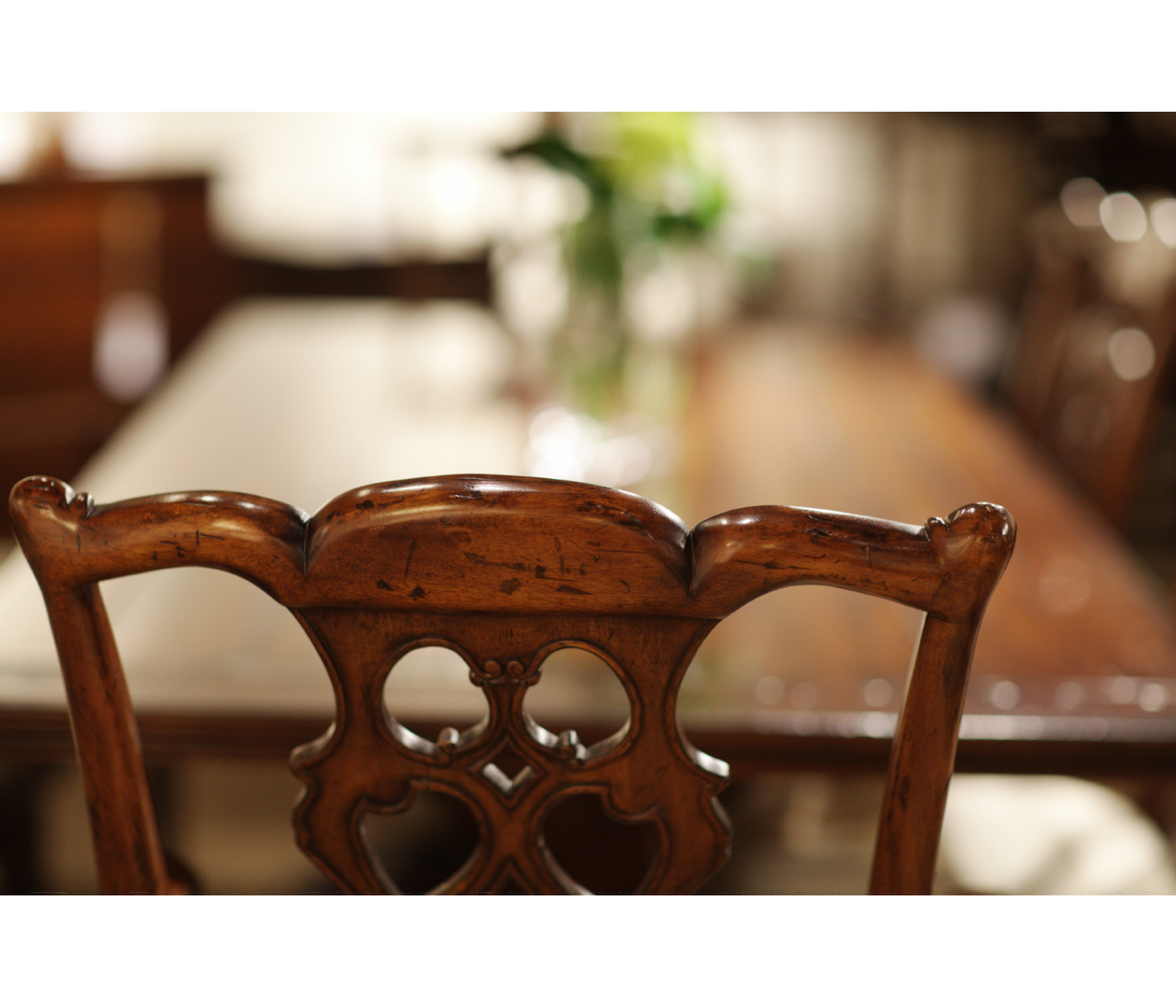 Buckingham Chippendale Antique Mahogany Arm Chair