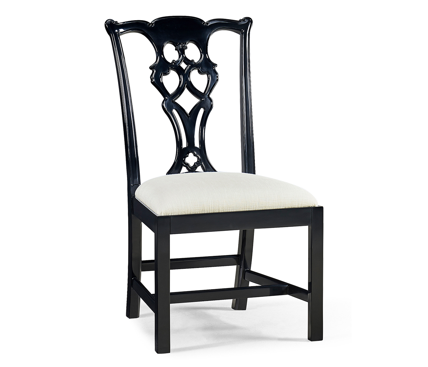 Spark Chippendale Black Side Chair