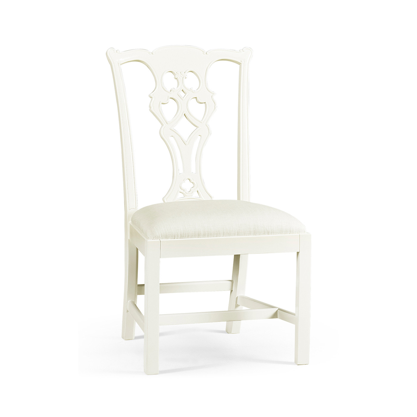 Spark Chippendale White Side Chair