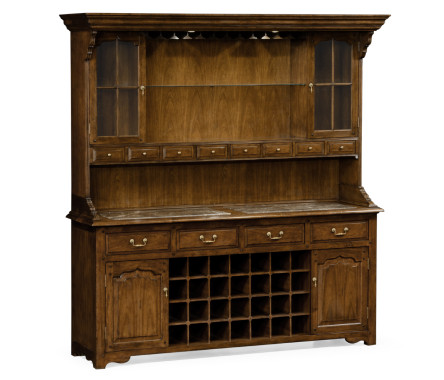Walnut dresser for drinks storage