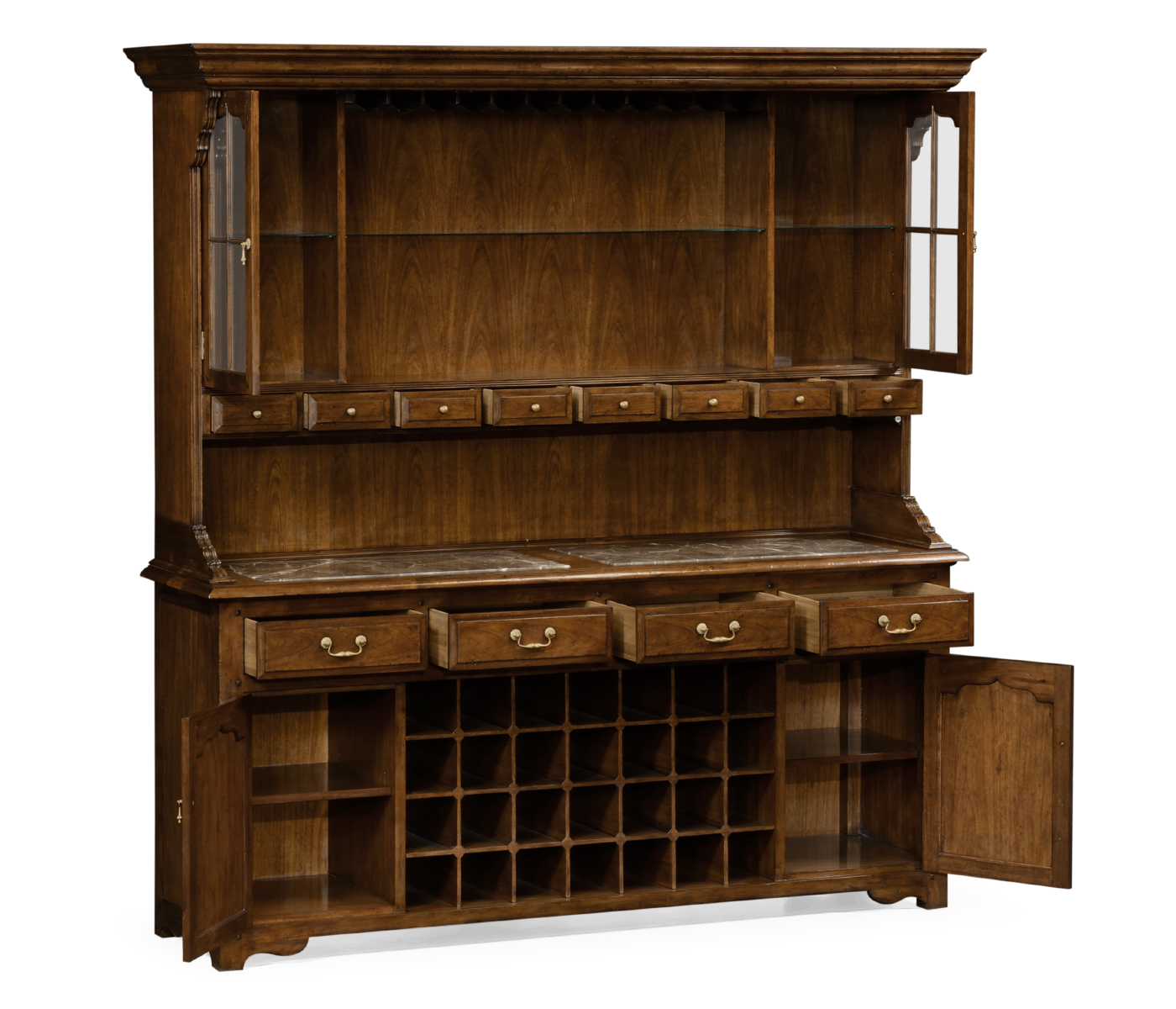 Walnut dresser for drinks storage