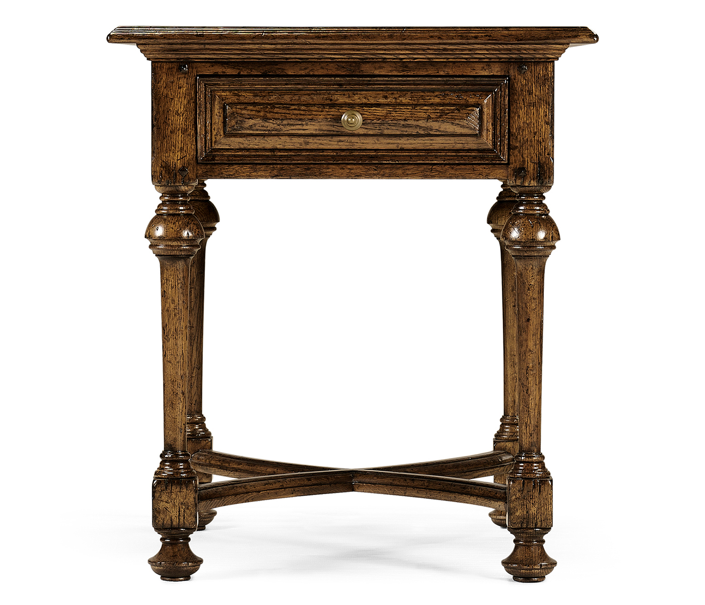 Elizabethan Style Dark Oak Square Side Table