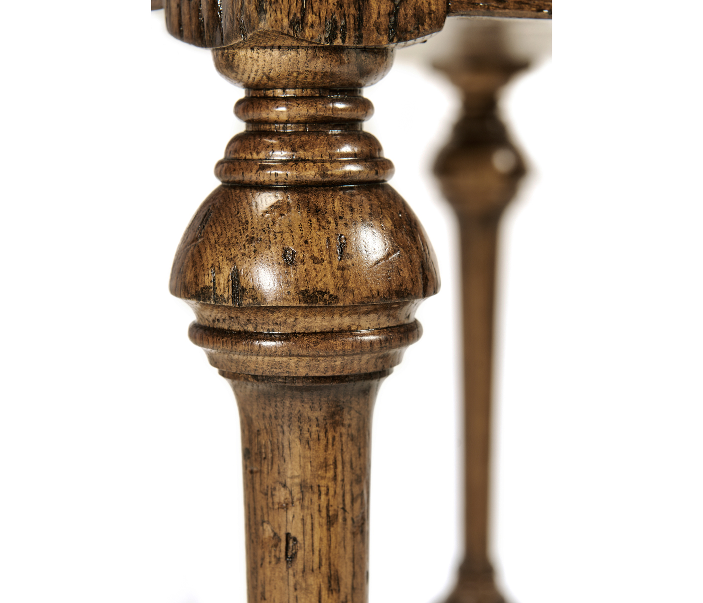 Elizabethan Style Dark Oak Square Side Table