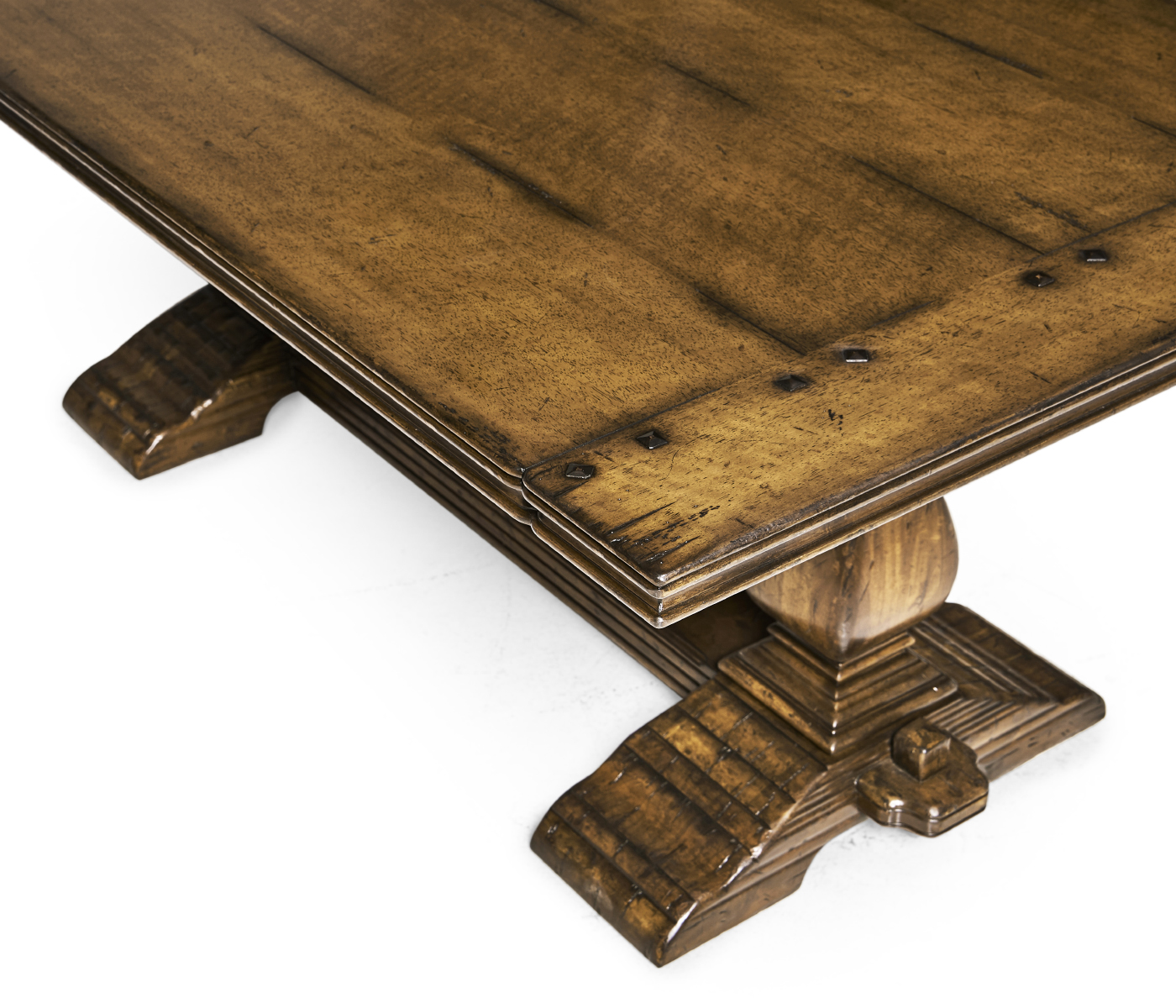 Figured Walnut Refectory Style Coffee Table