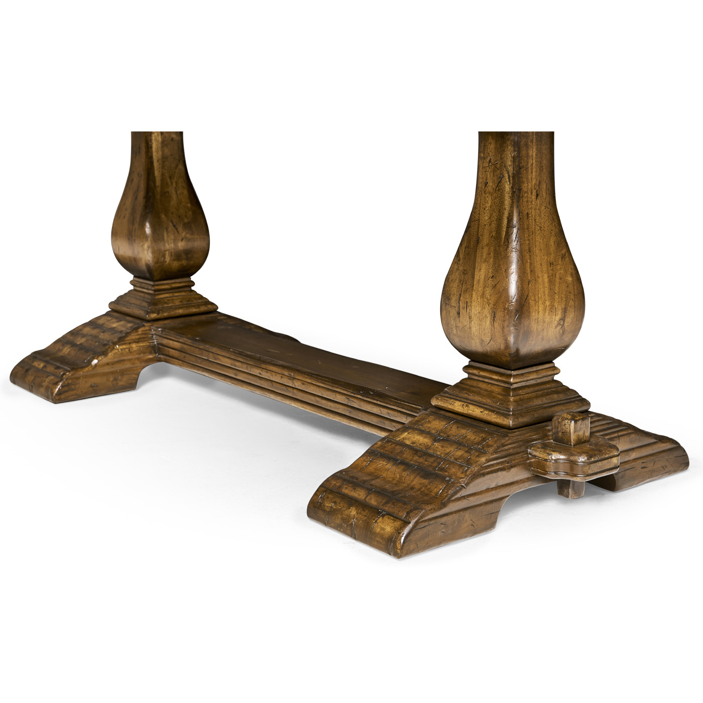 Figured Walnut Refectory Style Coffee Table