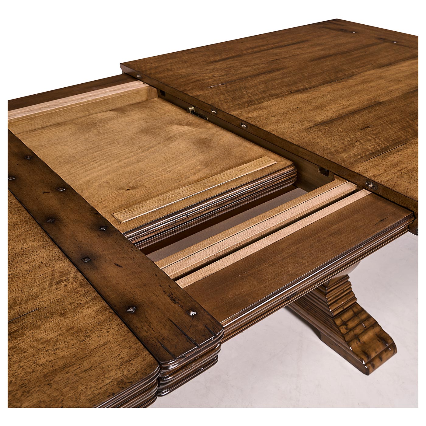 Figured Walnut Large Extending Refectory Table 91