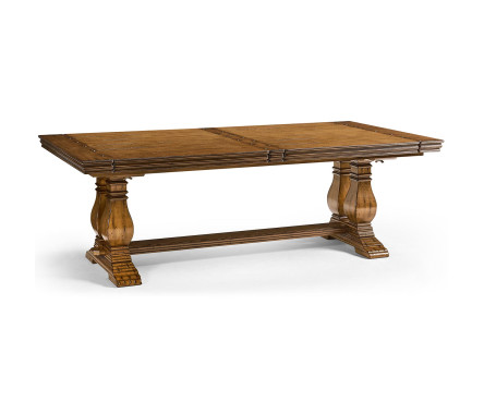 Figured Walnut Large Extending Refectory Table