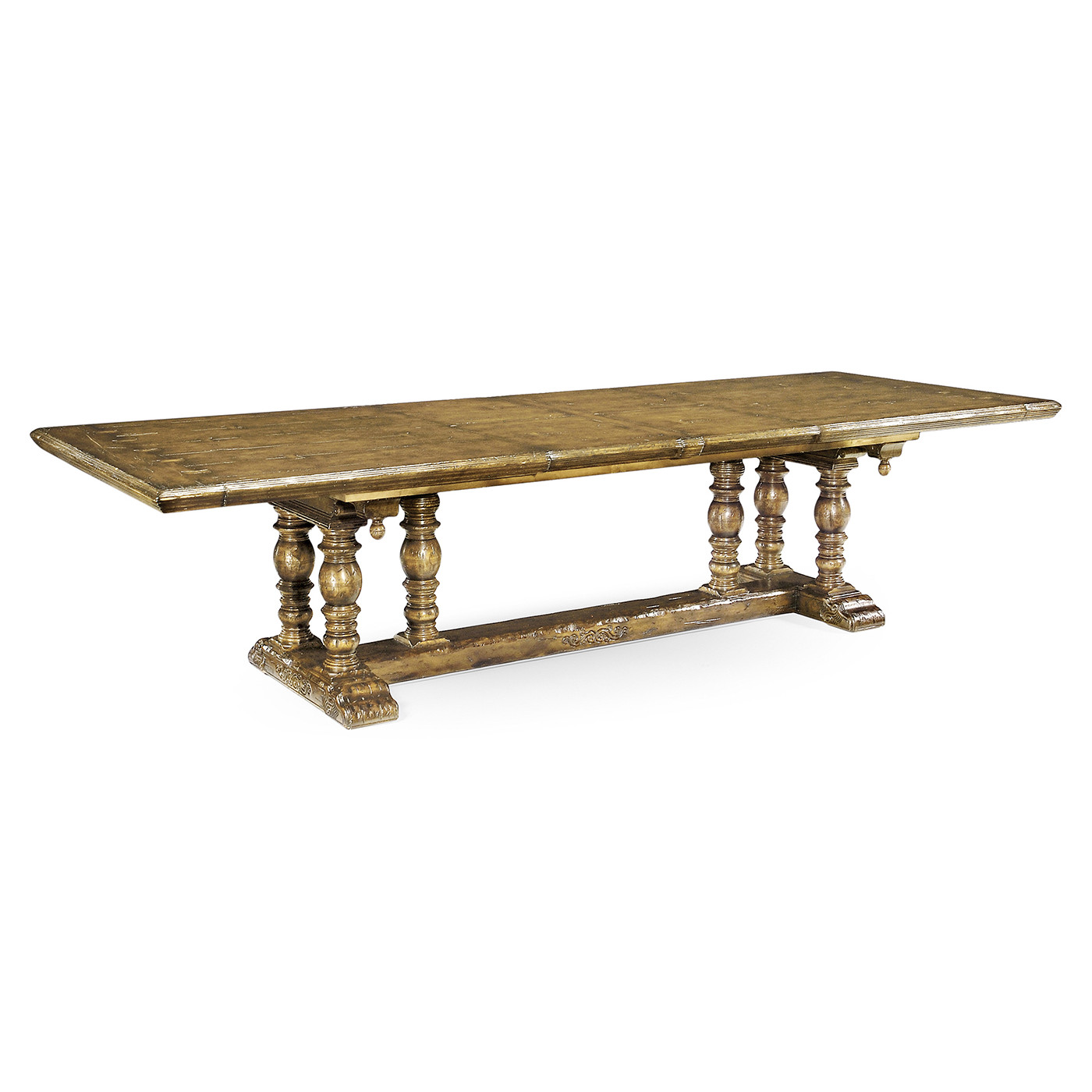 Elizabethan Style Natural Oak Extending Dining Table 91