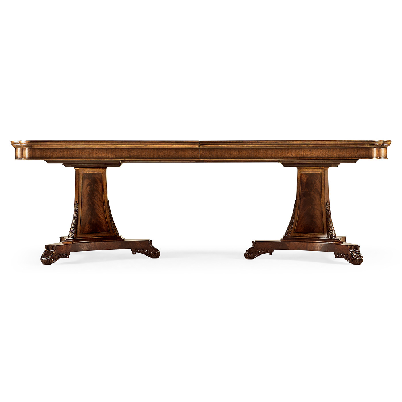 Curved Pedestal Extending Dining Table 92