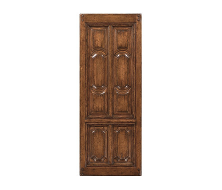 A pair of walnut wall hangings