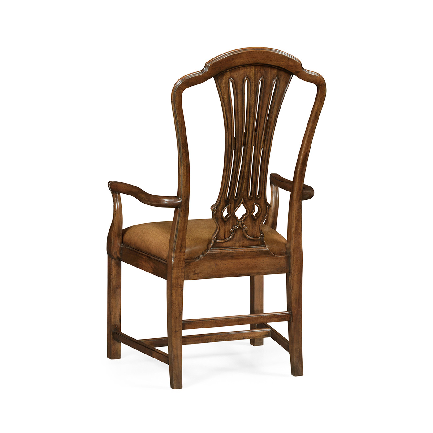 Mahogany Pierced Splat Back Arm Chair