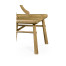 Rustic Natural Oak Country Side Chair with a Plank Seat