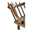 Rustic Dark Oak Country Side Chair with a Plank Seat