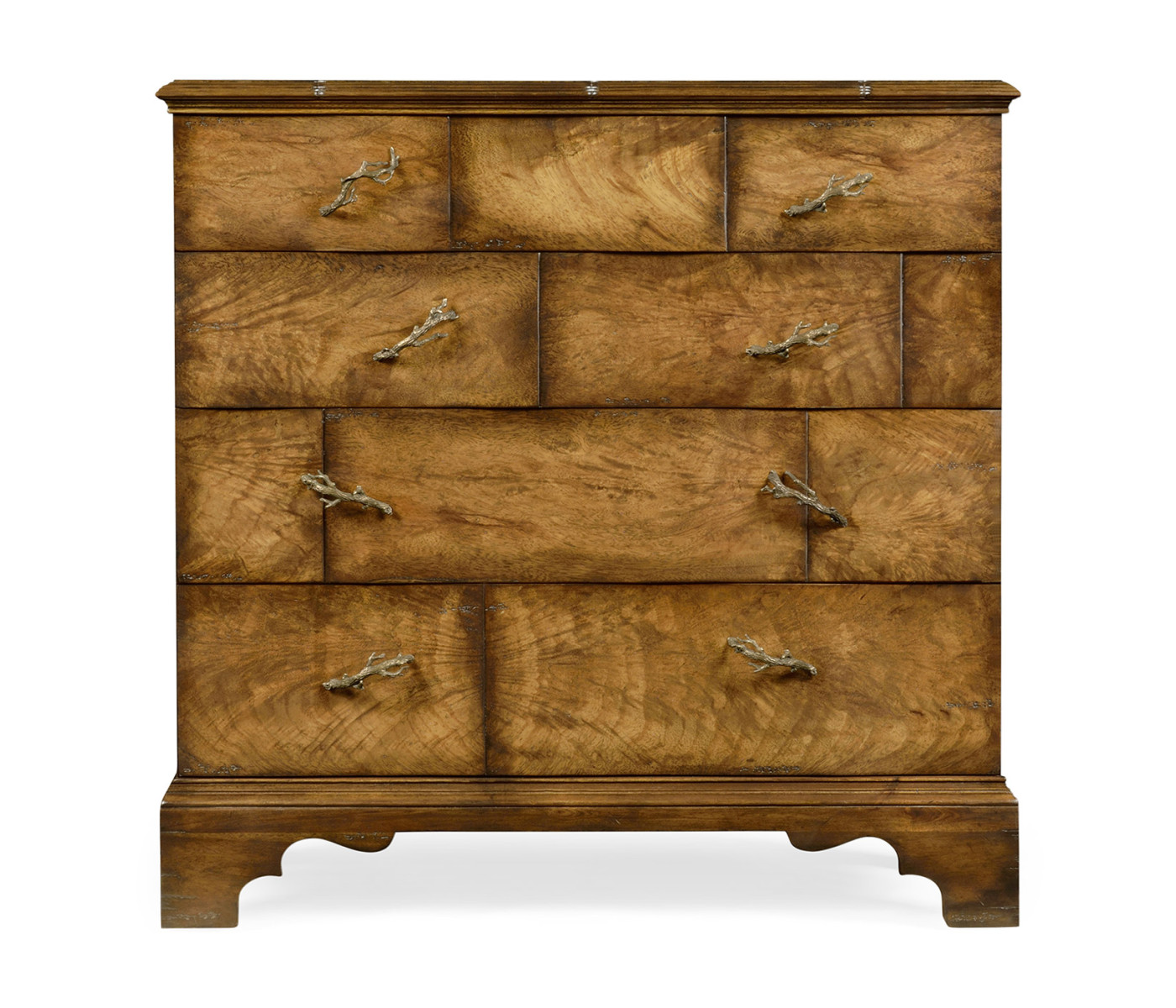 Rustic chest of four drawers heavy distress