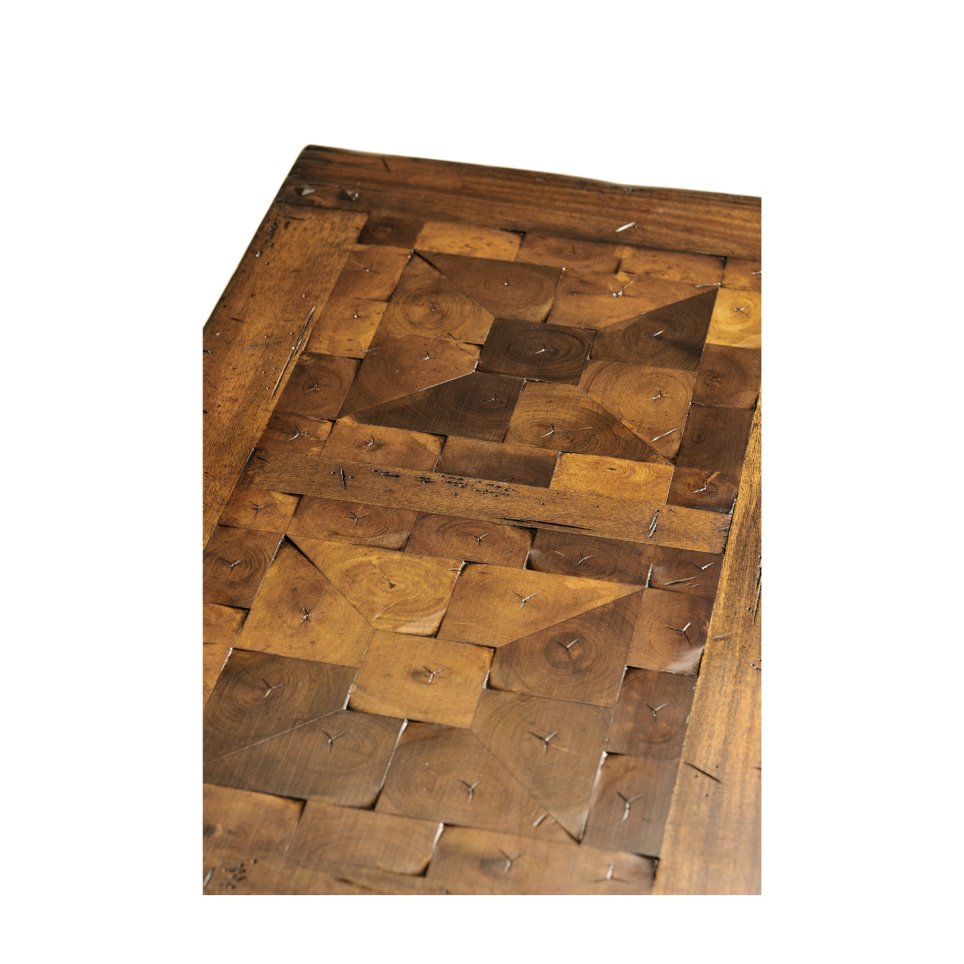 Walnut Oyster Parquet Console
