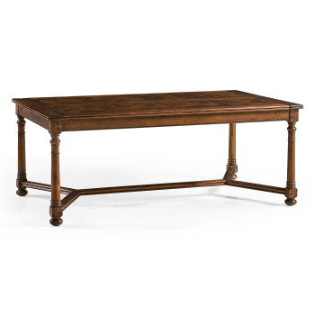 Walnut Rectangular Parquet Oyster Coffee Table