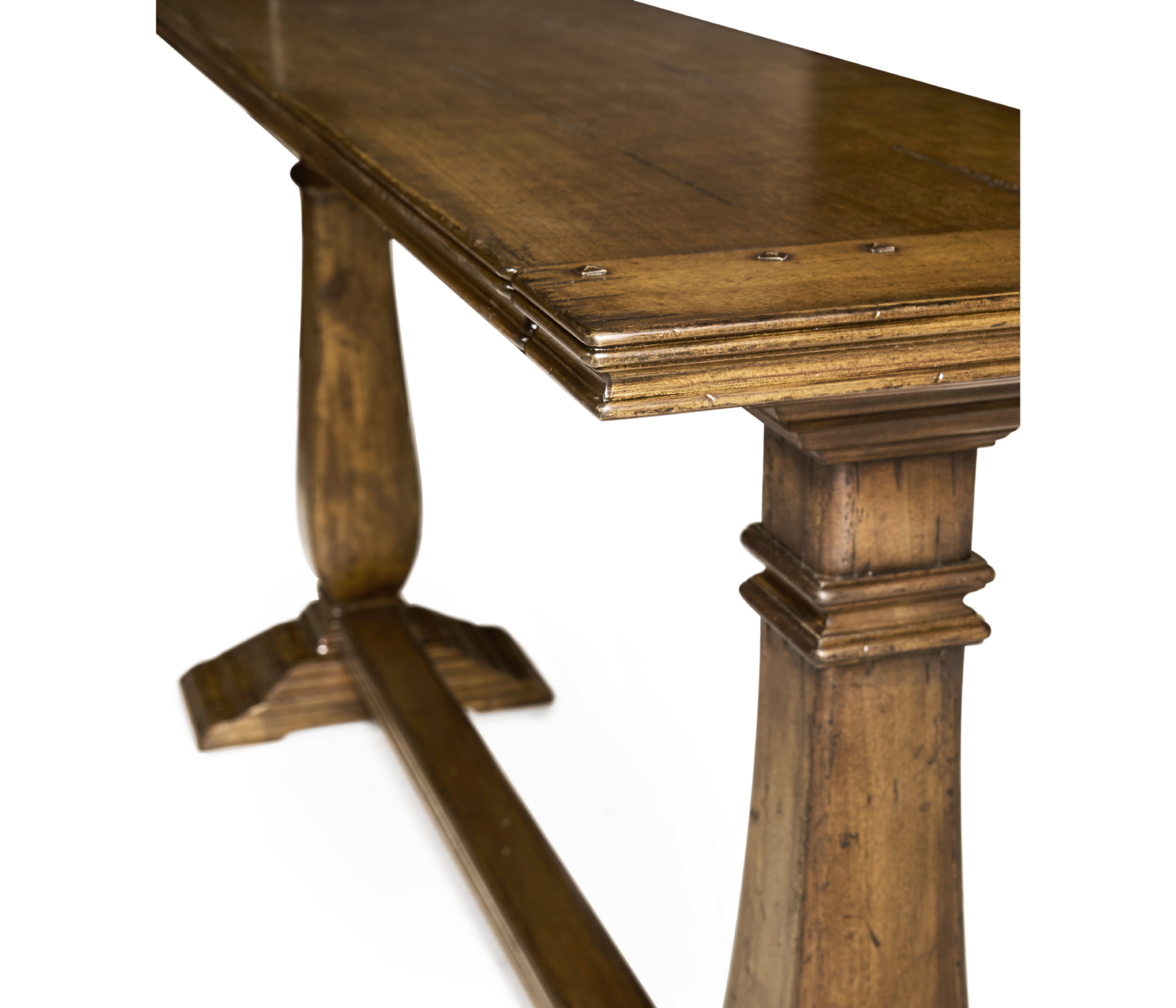 Large Figured Walnut Narrow Refectory Console
