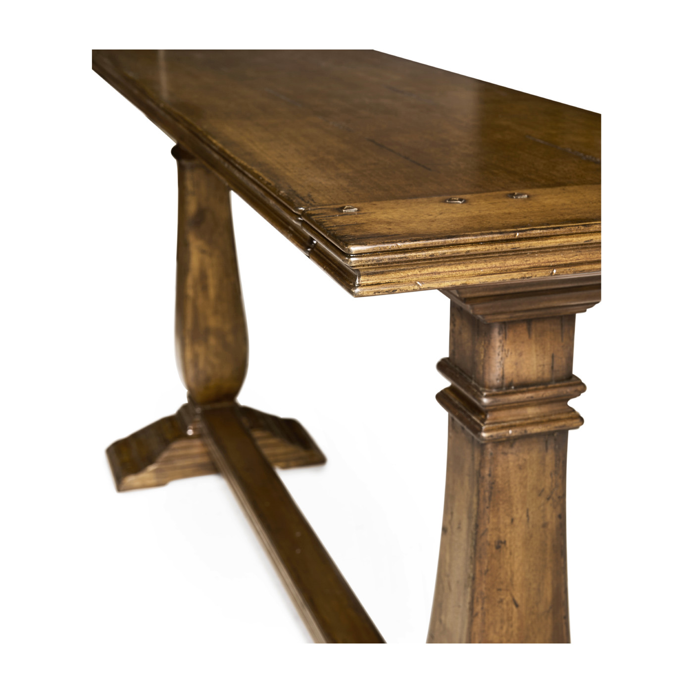 Large Figured Walnut Narrow Refectory Console
