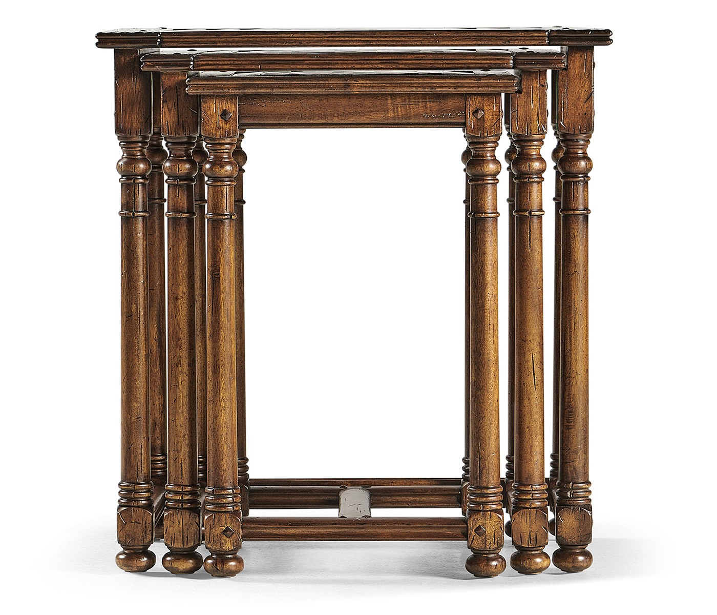 Nest of Three Country Oyster Tables