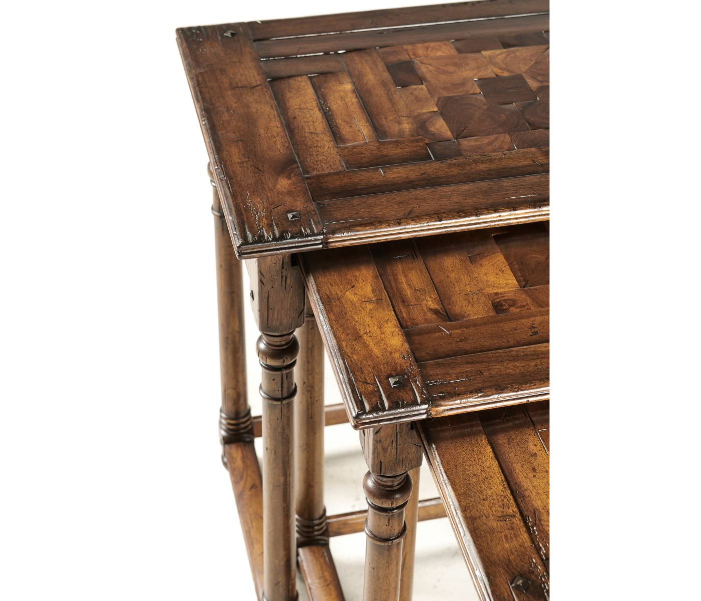 Nest of Three Country Oyster Tables
