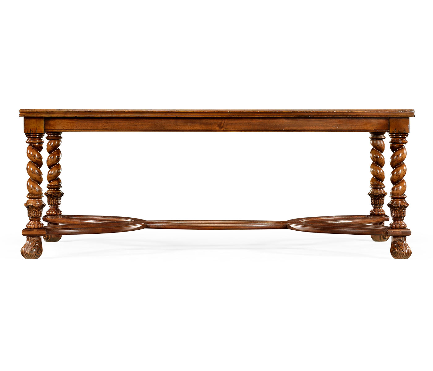 Oyster Coffee Table with a plain glass top