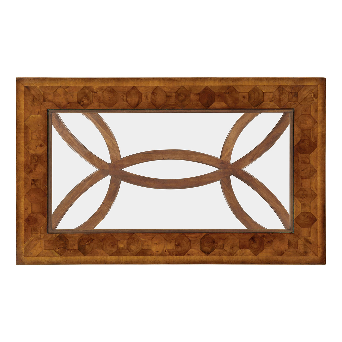 Oyster Coffee Table with a plain glass top