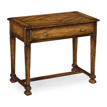 Rectangular figured walnut side table