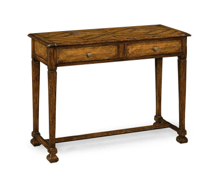 Figured walnut small console