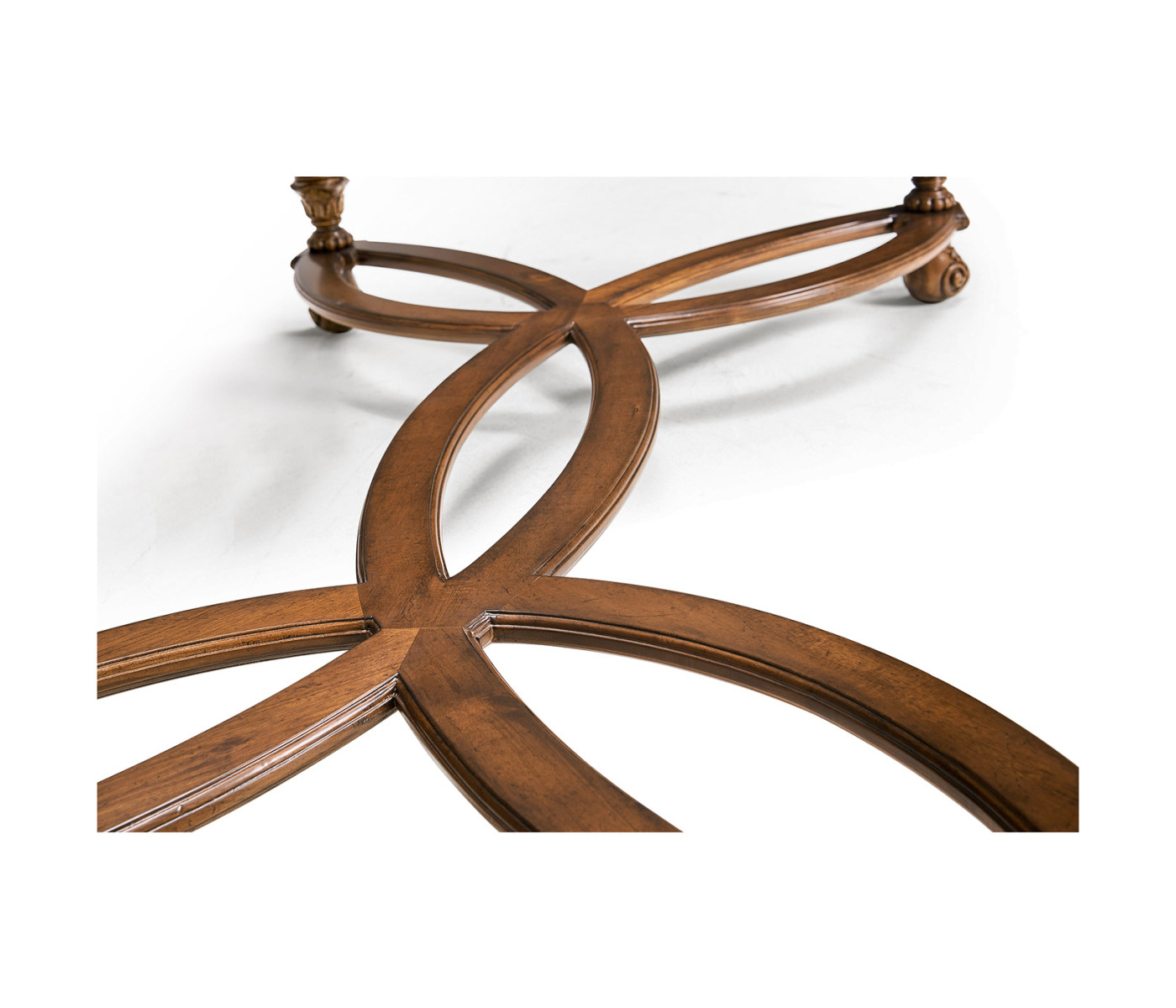 Rectangular oyster & églomisé coffee table