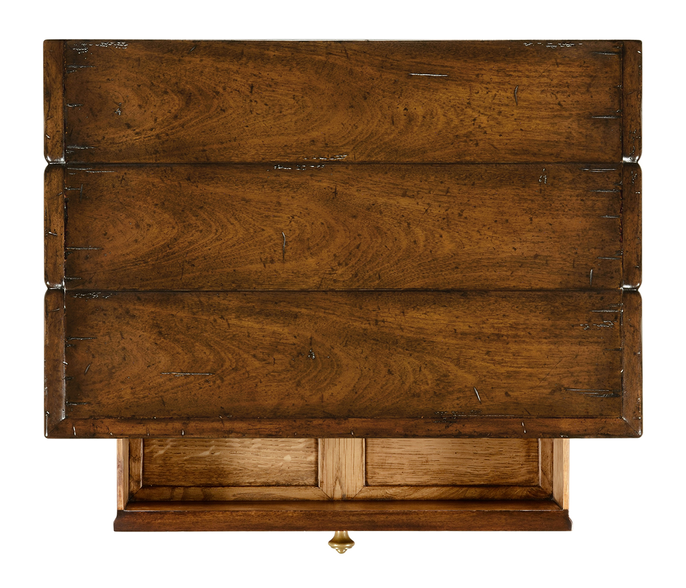 Country style walnut side table