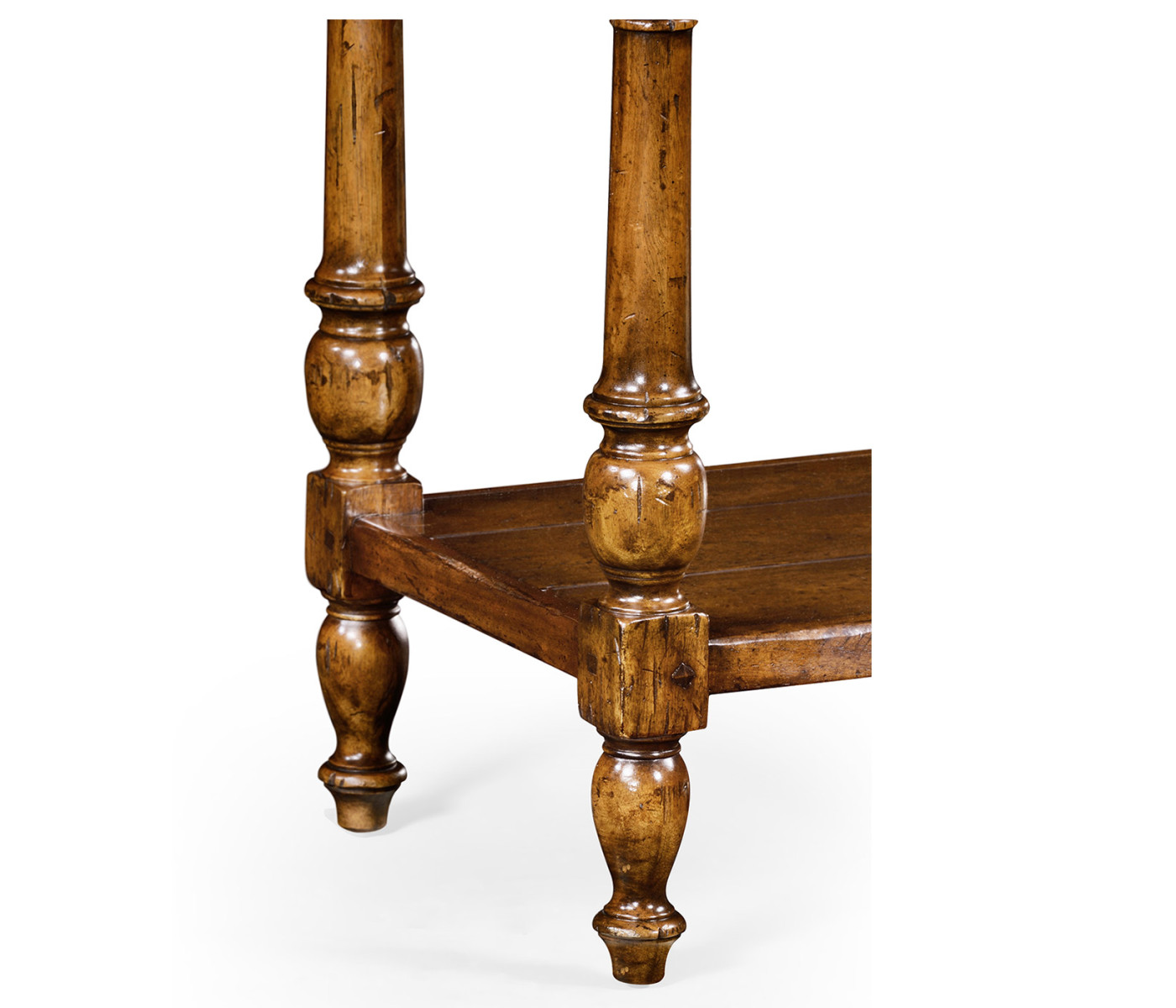 Country style walnut side table