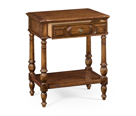 Country style walnut side table